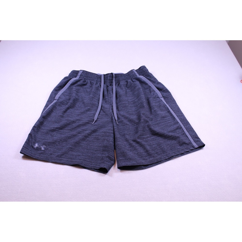 Under Armour Mens HeatGear Loose Fit Athletic Shorts Gray Space Dye Large
